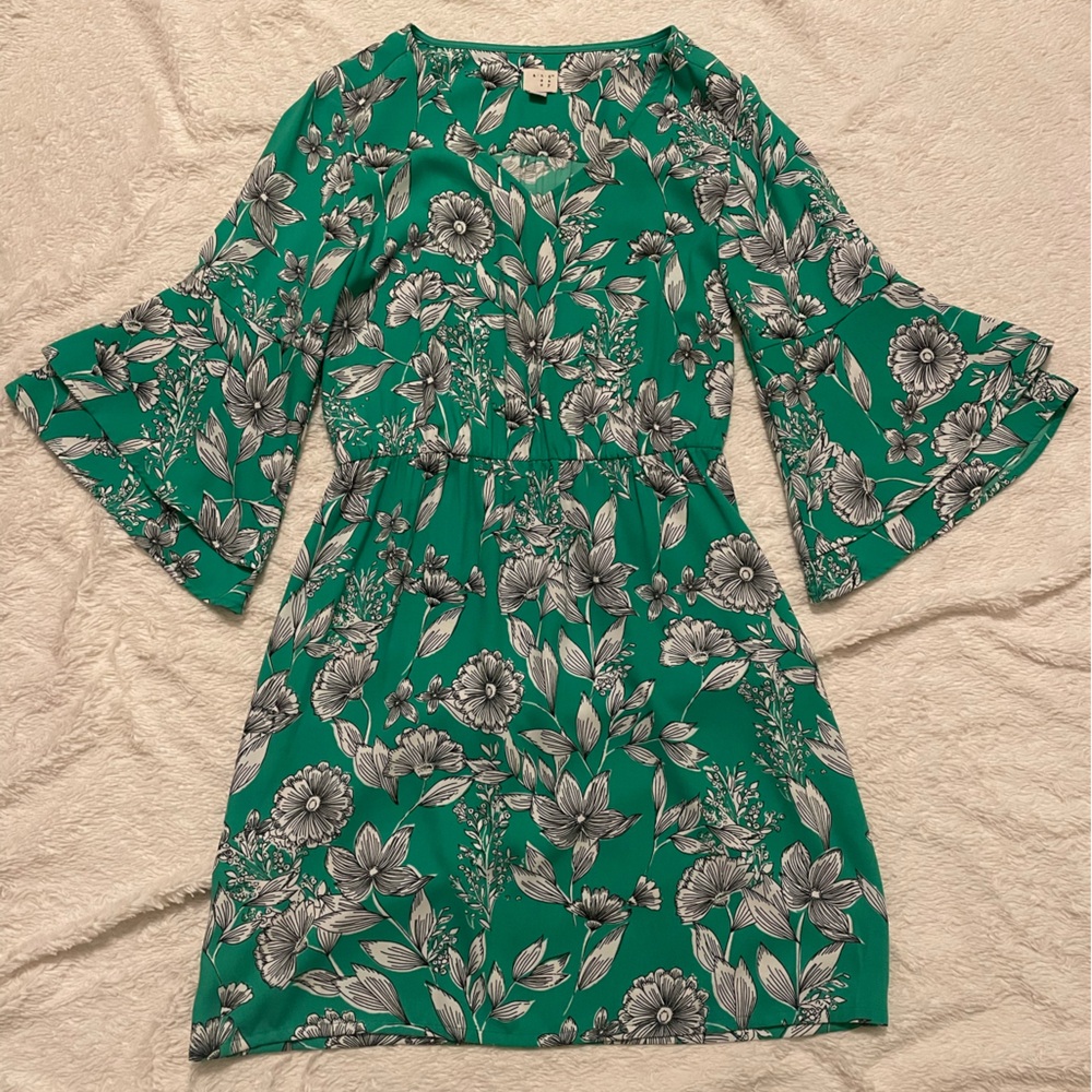 a new day Floral Green Women's Dress
